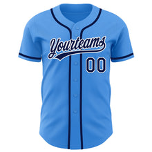 Загрузить изображение в средство просмотра галереи, Custom Electric Blue Navy-White Authentic Baseball Jersey