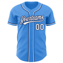 Загрузить изображение в средство просмотра галереи, Custom Electric Blue White-Navy Authentic Baseball Jersey