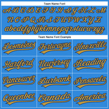 Charger l'image dans la galerie, Custom Electric Blue Old Gold-Navy Authentic Baseball Jersey