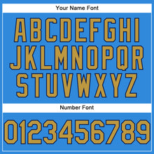 Charger l'image dans la galerie, Custom Electric Blue Old Gold-Navy Authentic Baseball Jersey