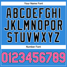 Charger l'image dans la galerie, Custom Electric Blue Pink-Black Authentic Baseball Jersey