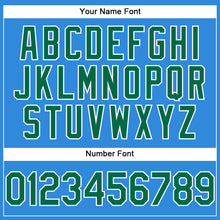 Charger l'image dans la galerie, Custom Electric Blue Kelly Green-White Authentic Baseball Jersey