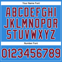 Charger l'image dans la galerie, Custom Electric Blue Crimson-White Authentic Baseball Jersey