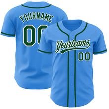 Charger l'image dans la galerie, Custom Electric Blue Green-White Authentic Baseball Jersey