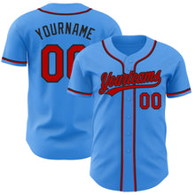 Charger l'image dans la galerie, Custom Electric Blue Red-Black Authentic Baseball Jersey
