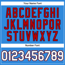 Charger l'image dans la galerie, Custom Electric Blue White Red-Navy Authentic Baseball Jersey