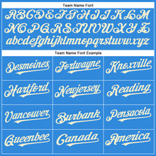 Load image into Gallery viewer, Custom Electric Blue Cream Authentic Baseball Jersey