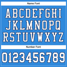 Load image into Gallery viewer, Custom Powder Blue White-Navy Mesh Authentic Football Jersey