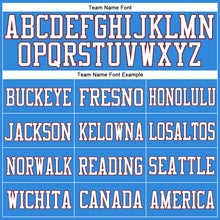 Load image into Gallery viewer, Custom Powder Blue White-Burgundy Mesh Authentic Football Jersey