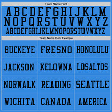 Load image into Gallery viewer, Custom Powder Blue Orange-Black Mesh Authentic Football Jersey