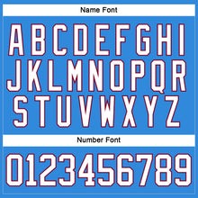 Laden Sie das Bild in den Galerie-Viewer, Custom Powder Blue White-Maroon Hockey Lace Neck Jersey