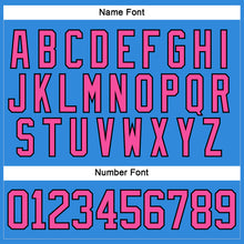 Load image into Gallery viewer, Custom Powder Blue Pink-Black Hockey Lace Neck Jersey