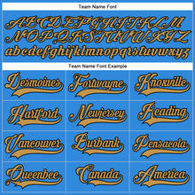 Загрузить изображение в средство просмотра галереи, Custom Powder Blue Old Gold-Black Hockey Lace Neck Jersey