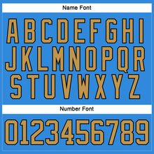 Загрузить изображение в средство просмотра галереи, Custom Powder Blue Old Gold-Black Hockey Lace Neck Jersey