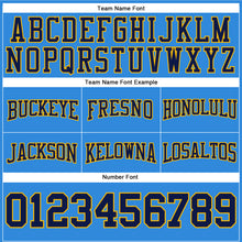 Загрузить изображение в средство просмотра галереи, Custom Stitched Powder Blue Navy-Gold Football Pullover Sweatshirt Hoodie