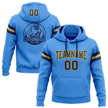 Загрузить изображение в средство просмотра галереи, Custom Stitched Powder Blue Navy-Gold Football Pullover Sweatshirt Hoodie