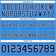 Загрузить изображение в средство просмотра галереи, Custom Stitched Powder Blue Navy-White Football Pullover Sweatshirt Hoodie