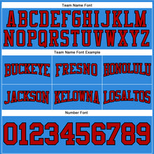 Загрузить изображение в средство просмотра галереи, Custom Stitched Powder Blue Red-Black Football Pullover Sweatshirt Hoodie