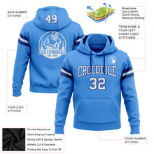 Load image into Gallery viewer, Custom Stitched Powder Blue White-Royal Football Pullover Sweatshirt Hoodie