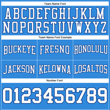 Load image into Gallery viewer, Custom Stitched Powder Blue White-Royal Football Pullover Sweatshirt Hoodie