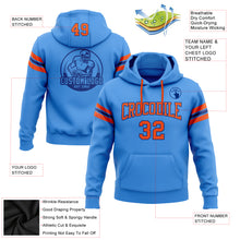 Laden Sie das Bild in den Galerie-Viewer, Custom Stitched Powder Blue Orange-Royal Football Pullover Sweatshirt Hoodie