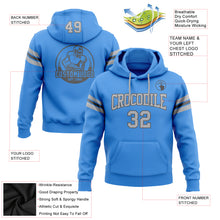 Laden Sie das Bild in den Galerie-Viewer, Custom Stitched Powder Blue Gray-Steel Gray Football Pullover Sweatshirt Hoodie