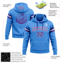 Загрузить изображение в средство просмотра галереи, Custom Stitched Powder Blue Purple-White Football Pullover Sweatshirt Hoodie