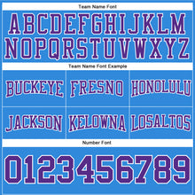 Загрузить изображение в средство просмотра галереи, Custom Stitched Powder Blue Purple-White Football Pullover Sweatshirt Hoodie