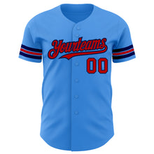 Загрузить изображение в средство просмотра галереи, Custom Electric Blue Red-Navy Authentic Baseball Jersey