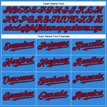 Загрузить изображение в средство просмотра галереи, Custom Electric Blue Red-Navy Authentic Baseball Jersey
