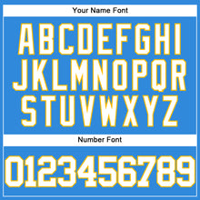 Загрузить изображение в средство просмотра галереи, Custom Electric Blue White-Gold Authentic Baseball Jersey