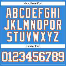 Загрузить изображение в средство просмотра галереи, Custom Electric Blue White-Orange Authentic Baseball Jersey