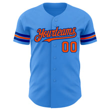 Charger l'image dans la galerie, Custom Electric Blue Orange-Royal Authentic Baseball Jersey