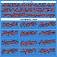 Charger l'image dans la galerie, Custom Electric Blue Orange-Royal Authentic Baseball Jersey