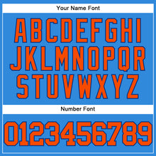 Charger l'image dans la galerie, Custom Electric Blue Orange-Royal Authentic Baseball Jersey