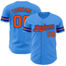 Charger l'image dans la galerie, Custom Electric Blue Orange-Royal Authentic Baseball Jersey