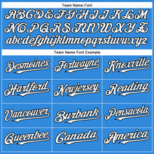 Charger l'image dans la galerie, Custom Electric Blue White-Black Authentic Baseball Jersey