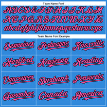 Загрузить изображение в средство просмотра галереи, Custom Electric Blue Pink-Black Authentic Baseball Jersey