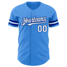 Загрузить изображение в средство просмотра галереи, Custom Electric Blue White-Royal Authentic Baseball Jersey