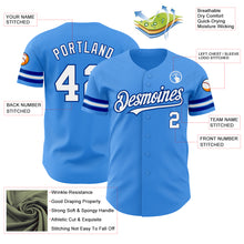 Загрузить изображение в средство просмотра галереи, Custom Electric Blue White-Royal Authentic Baseball Jersey