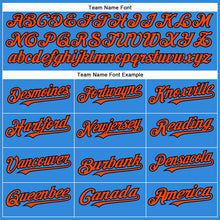 Charger l'image dans la galerie, Custom Electric Blue Orange-Black Authentic Baseball Jersey