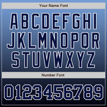 Load image into Gallery viewer, Custom Light Blue Navy-White Authentic Fade Fashion Baseball Jersey