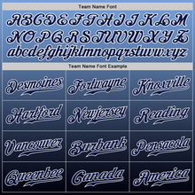 Load image into Gallery viewer, Custom Light Blue Navy-White Authentic Fade Fashion Baseball Jersey