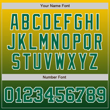 Загрузить изображение в средство просмотра галереи, Custom Yellow Kelly Green-White Authentic Fade Fashion Baseball Jersey