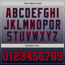 Загрузить изображение в средство просмотра галереи, Custom Gray Red-Navy Authentic Fade Fashion Baseball Jersey