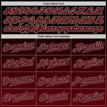 Load image into Gallery viewer, Custom Black Crimson-Cream Authentic Fade Fashion Baseball Jersey