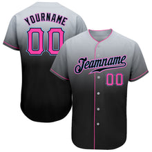 Загрузить изображение в средство просмотра галереи, Custom Gray Pink-Black Authentic Fade Fashion Baseball Jersey