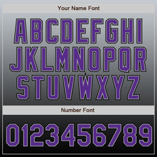 Загрузить изображение в средство просмотра галереи, Custom Gray Purple-Black Authentic Fade Fashion Baseball Jersey