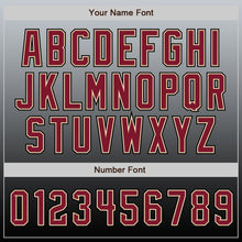 Загрузить изображение в средство просмотра галереи, Custom Gray Crimson-Black Authentic Fade Fashion Baseball Jersey