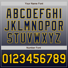 Загрузить изображение в средство просмотра галереи, Custom Gray Gold-Navy Authentic Fade Fashion Baseball Jersey